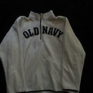 Old Navy Cream Half-Zip Fleece